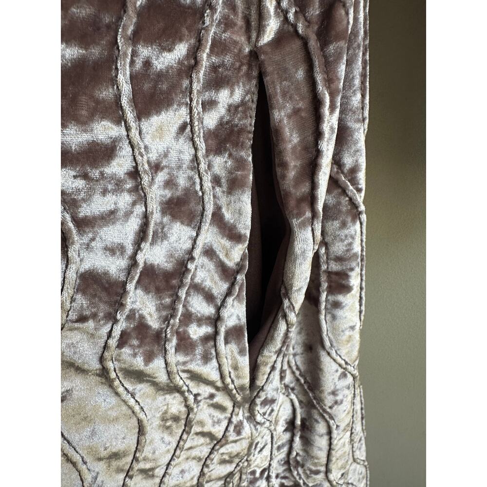 LOGO Lavish by Lori Goldstein Textured Velvet Duster Topper 3X Purple, pink gray - Picture 5 of 9